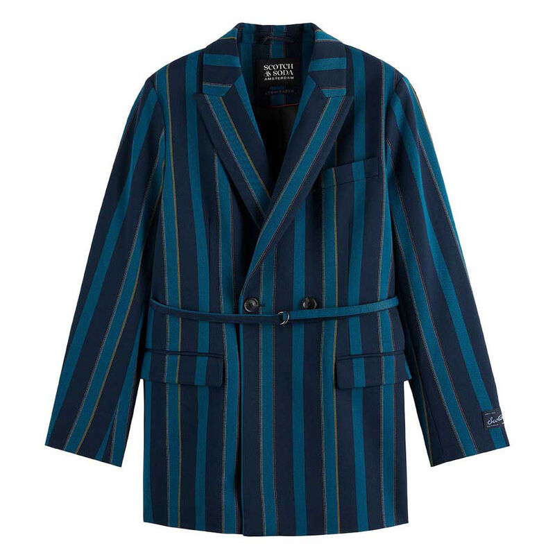 Scotch & Soda Blanket Stripe Double Breasted Blazer image number 1